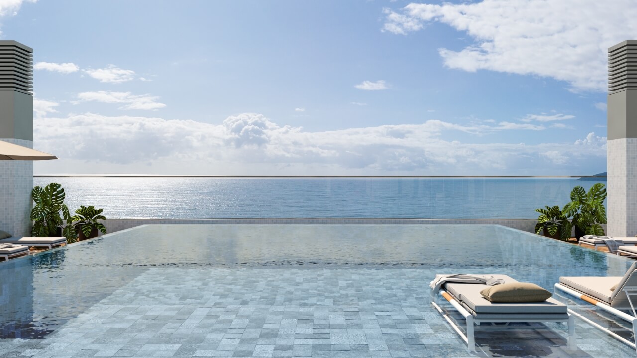 condomínio com piscina